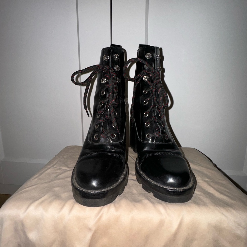 Marc Fisher Combat Laced Booties With Heel - image 4